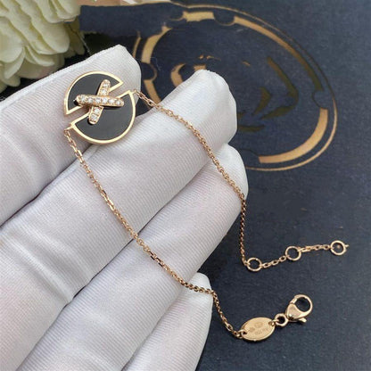[Vintora]JEUX DE BRACELET ONYX PINK GOLD DIAMOND