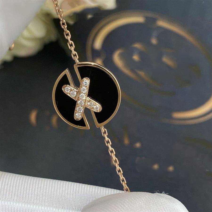[Vintora]JEUX DE BRACELET ONYX PINK GOLD DIAMOND