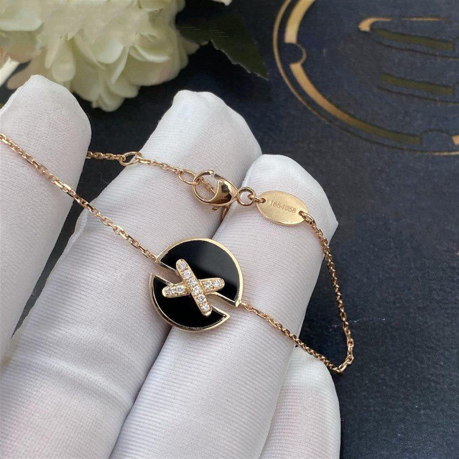 [Vintora]JEUX DE BRACELET ONYX PINK GOLD DIAMOND