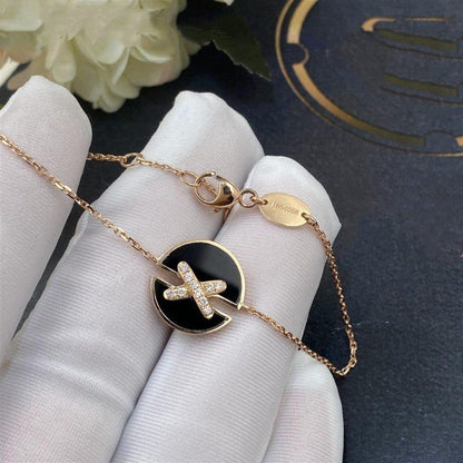 [Vintora]JEUX DE BRACELET ONYX PINK GOLD DIAMOND