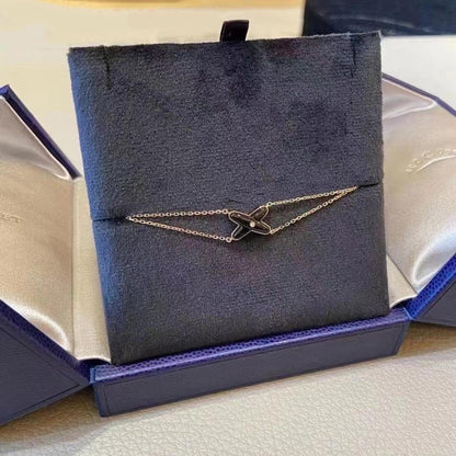 [Vintora]JEUX BRACELET ONYX PINK GOLD 1 DIAMOND