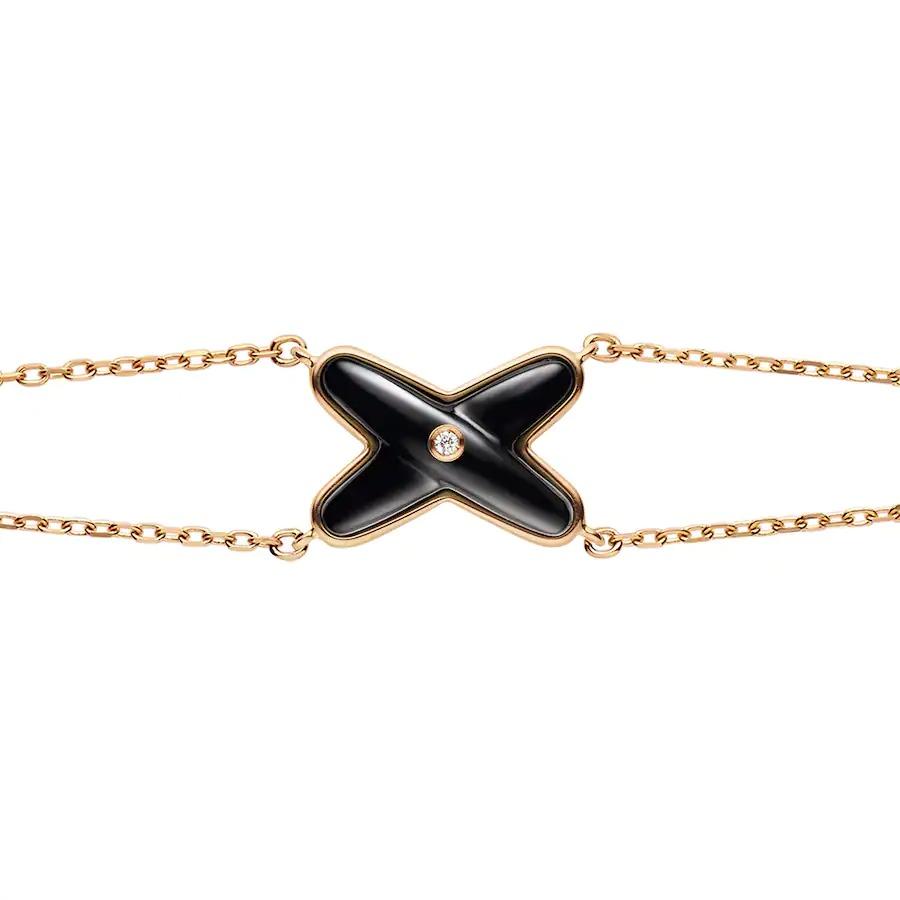 [Vintora]JEUX BRACELET ONYX PINK GOLD 1 DIAMOND