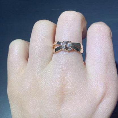 [Vintora]LIENS RING PINK GOLD DIAMOND