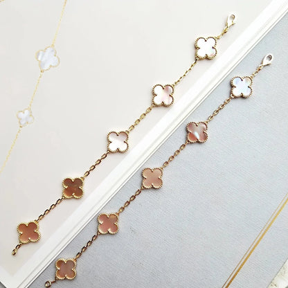 [?Vintora] CLOVER 5 MOTIFS  PINK MOP BRACELET COLLECTION