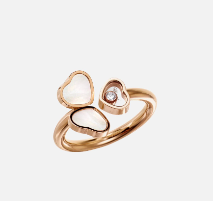 [Vintora]Rose Gold Cho p ard Ring