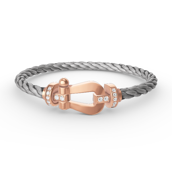 [Vintora]FORCE LARGE HORSESHOE HALF DIAMOND BRACELET ROSE GOLD