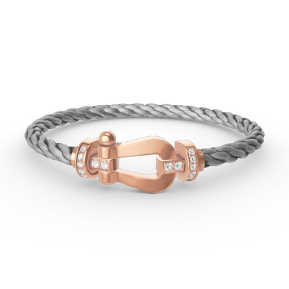 [Vintora]FORCE LARGE HORSESHOE HALF DIAMOND BRACELET ROSE GOLD