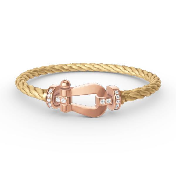 [Vintora]FORCE LARGE HORSESHOE HALF DIAMOND BRACELET ROSE GOLD