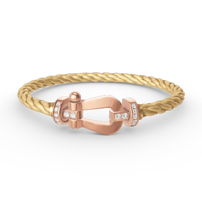 [Vintora]FORCE LARGE HORSESHOE HALF DIAMOND BRACELET ROSE GOLD