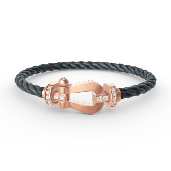 [Vintora]FORCE LARGE HORSESHOE HALF DIAMOND BRACELET ROSE GOLD