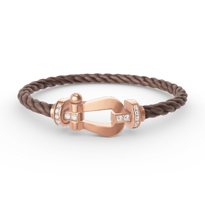 [Vintora]FORCE LARGE HORSESHOE HALF DIAMOND BRACELET ROSE GOLD