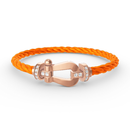 [Vintora]FORCE LARGE HORSESHOE HALF DIAMOND BRACELET ROSE GOLD