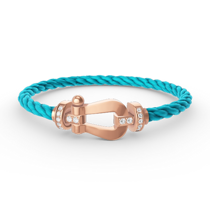 [Vintora]FORCE LARGE HORSESHOE HALF DIAMOND BRACELET ROSE GOLD