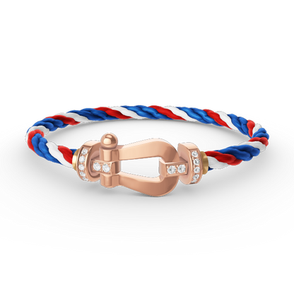 [Vintora]FORCE LARGE HORSESHOE HALF DIAMOND BRACELET ROSE GOLD