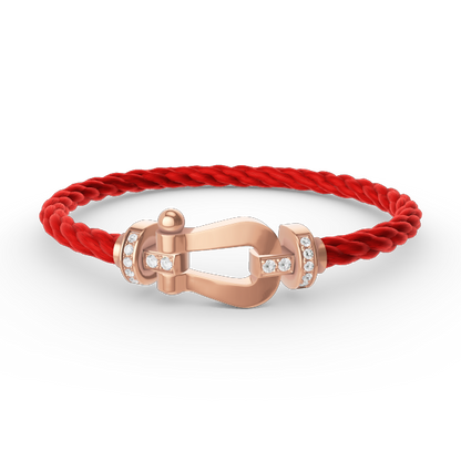 [Vintora]FORCE LARGE HORSESHOE HALF DIAMOND BRACELET ROSE GOLD