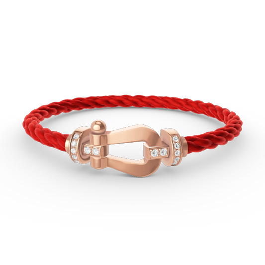 [Vintora]FORCE LARGE HORSESHOE HALF DIAMOND BRACELET ROSE GOLD