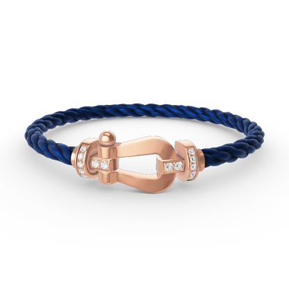[Vintora]FORCE LARGE HORSESHOE HALF DIAMOND BRACELET ROSE GOLD