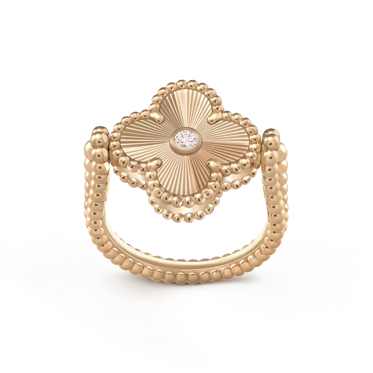 [Vintora]CLOVER RIVERSIBLE ROSE GOLD RING