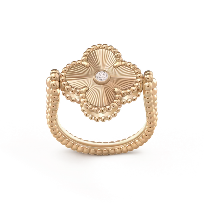 [Vintora]CLOVER RIVERSIBLE ROSE GOLD RING