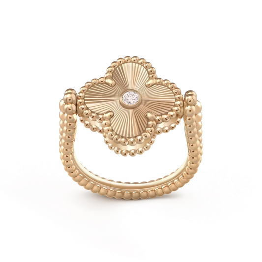 [Vintora]CLOVER RIVERSIBLE ROSE GOLD RING