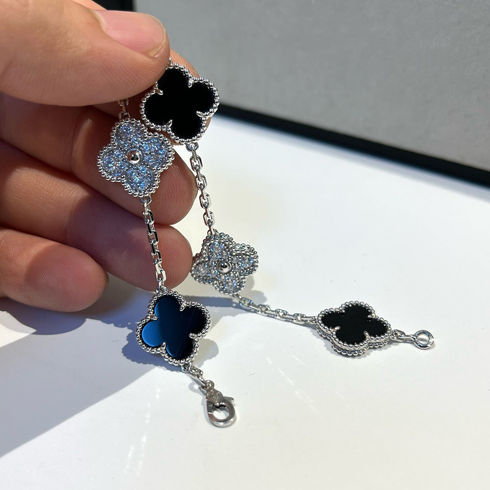 [?Vintora] CLOVER 5 MOTIF ONYXS BRACELET COLLECTION