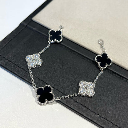 [?Vintora] CLOVER 5 MOTIF ONYXS BRACELET COLLECTION