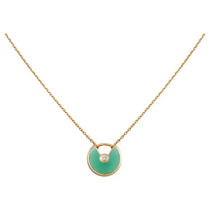 [Vintora]AMULETTE GOLD MALACHITE NECKLACE