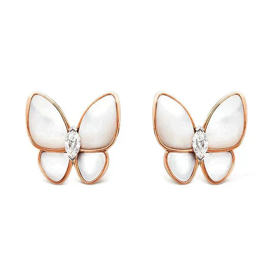 [Vintora]BUTTERFLY MOP DIAMOND EARRINGS