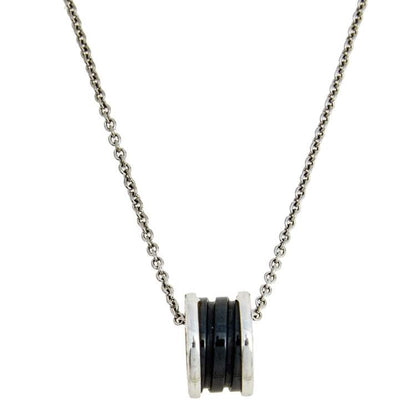 [Vintora]ZERO 1 BLACK CERAMIC SILVER NECKLACE