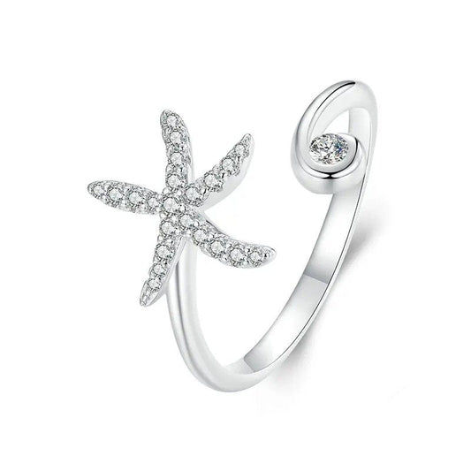 Bague ajustable Étoile de mer simple