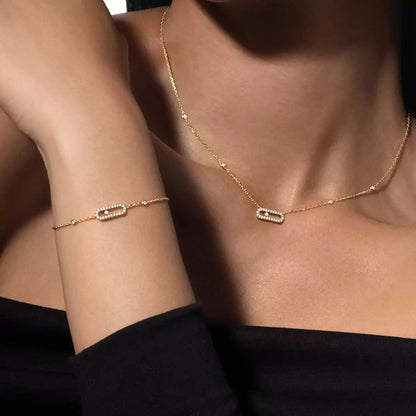 [Vintora]Diamond Necklace Move Uno