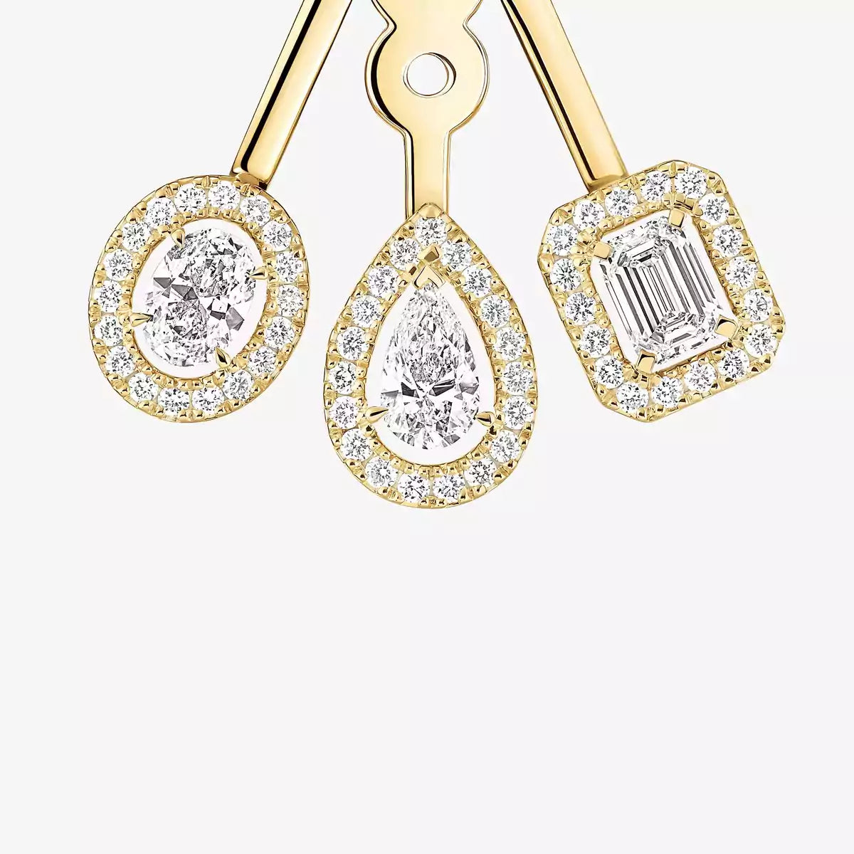 [Vintora] My Twin Trio  Diamond Earrings