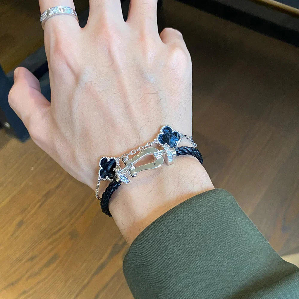 [?Vintora]CLOVER 5 MOTIF PIETERSITE BRACELET COLLECTION