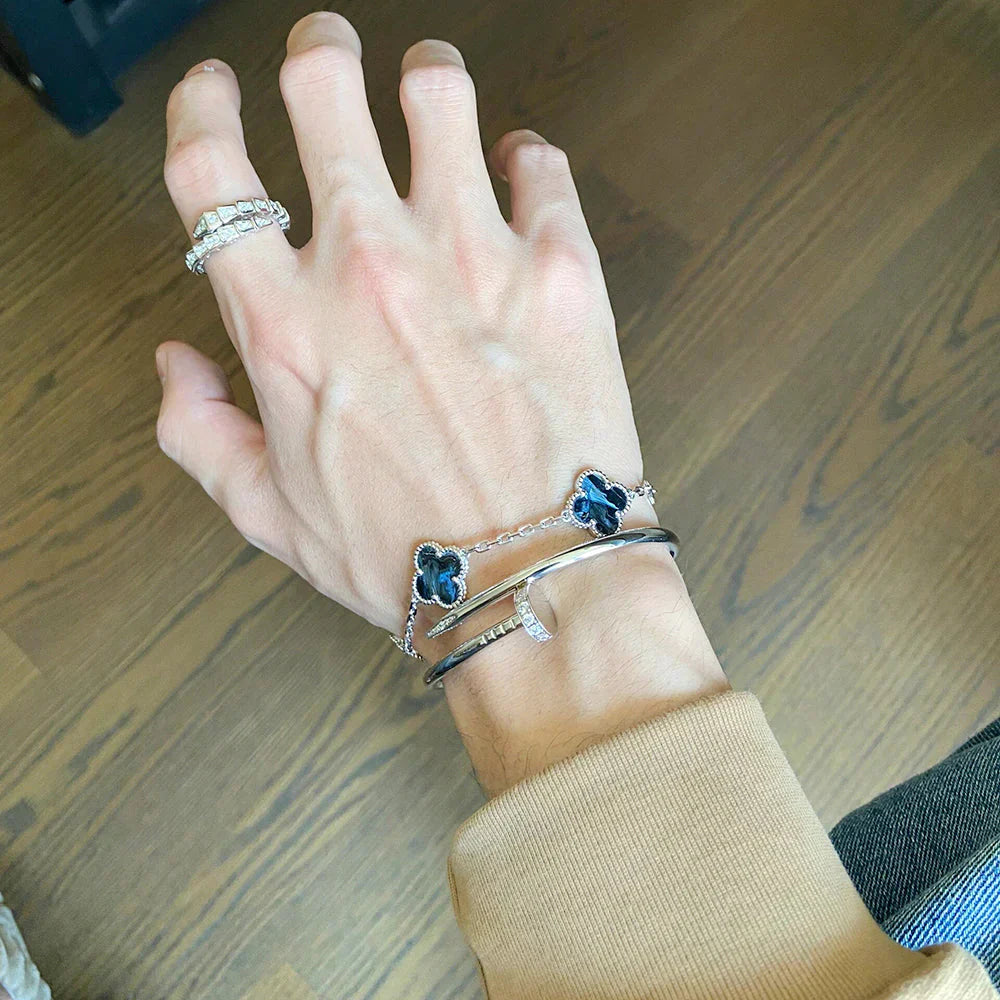[?Vintora]CLOVER 5 MOTIF PIETERSITE BRACELET COLLECTION