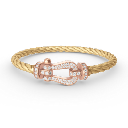 [Vintora]FORCE LARGE HORSESHOE FULL DIAMOND BRACELET ROSE GOLD