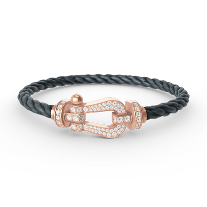 [Vintora]FORCE LARGE HORSESHOE FULL DIAMOND BRACELET ROSE GOLD