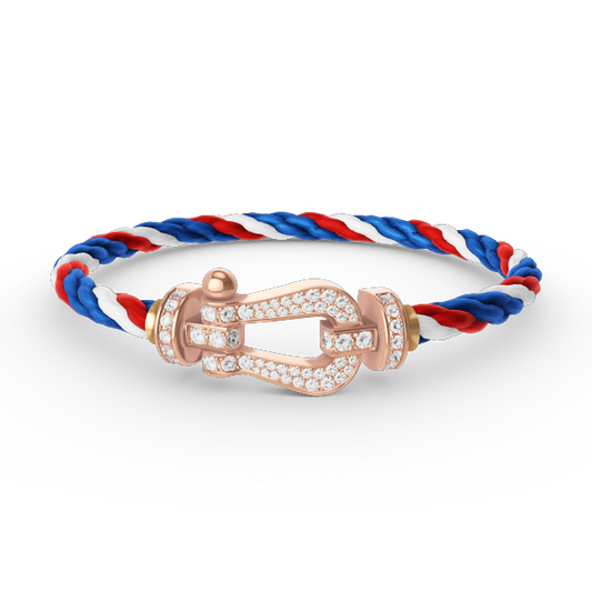 [Vintora]FORCE LARGE HORSESHOE FULL DIAMOND BRACELET ROSE GOLD