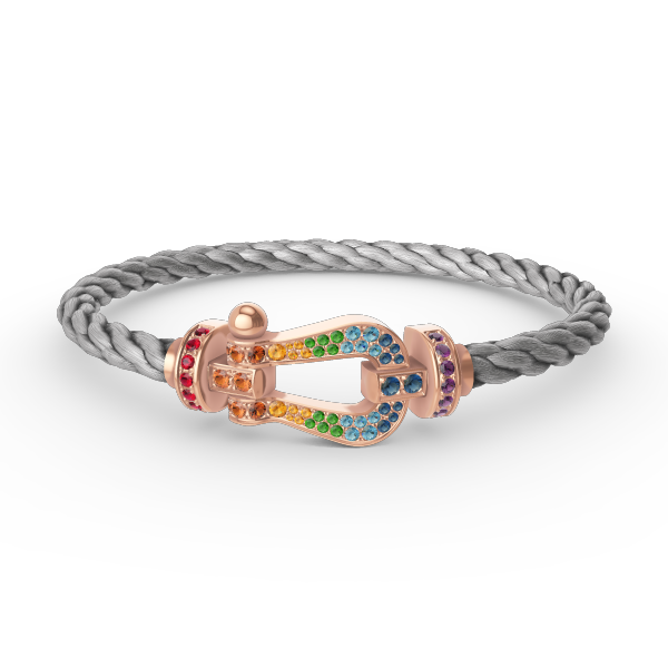 [Vintora]FORCE LARGE HORSESHOE  COLORED DIAMOND BRACELET ROSE GOLD