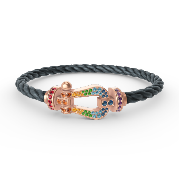 [Vintora]FORCE LARGE HORSESHOE  COLORED DIAMOND BRACELET ROSE GOLD