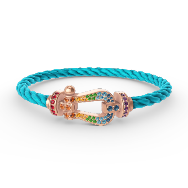 [Vintora]FORCE LARGE HORSESHOE  COLORED DIAMOND BRACELET ROSE GOLD