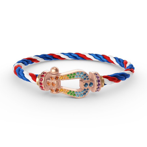 [Vintora]FORCE LARGE HORSESHOE  COLORED DIAMOND BRACELET ROSE GOLD