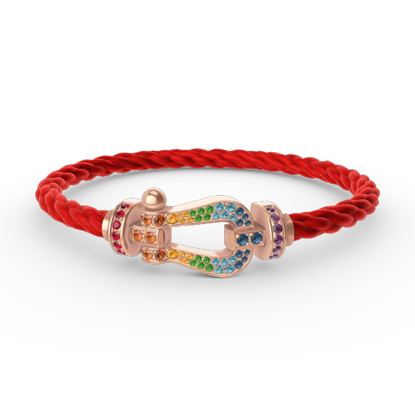 [Vintora]FORCE LARGE HORSESHOE  COLORED DIAMOND BRACELET ROSE GOLD
