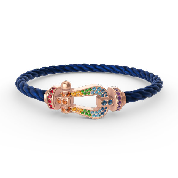 [Vintora]FORCE LARGE HORSESHOE  COLORED DIAMOND BRACELET ROSE GOLD