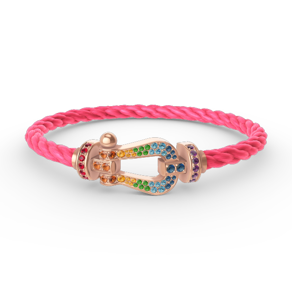 [Vintora]FORCE LARGE HORSESHOE  COLORED DIAMOND BRACELET ROSE GOLD