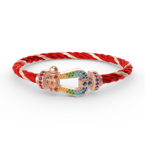 [Vintora]FORCE LARGE HORSESHOE  COLORED DIAMOND BRACELET ROSE GOLD