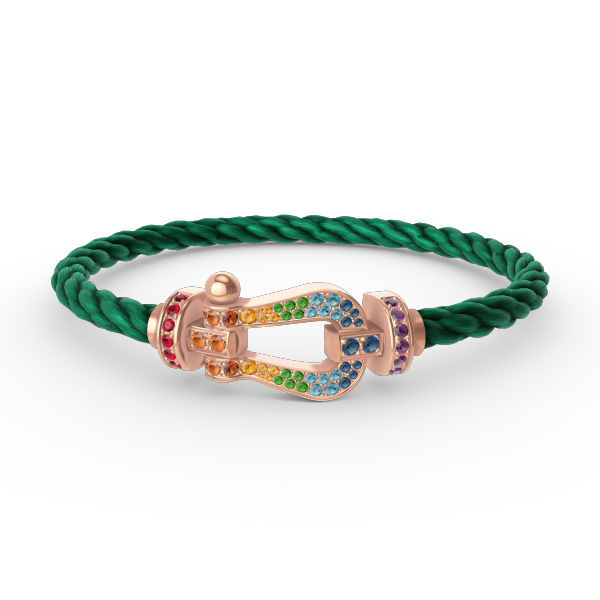 [Vintora]FORCE LARGE HORSESHOE  COLORED DIAMOND BRACELET ROSE GOLD