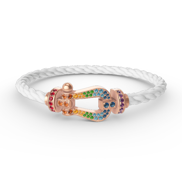 [Vintora]FORCE LARGE HORSESHOE  COLORED DIAMOND BRACELET ROSE GOLD