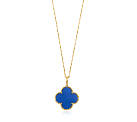 [Vintora]CLOVER 25MM NECKLACE TURQUOISE ROSE GOLD