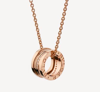 [Vintora]ZERO 1 PINK GOLD DIAMOND NECKLACE