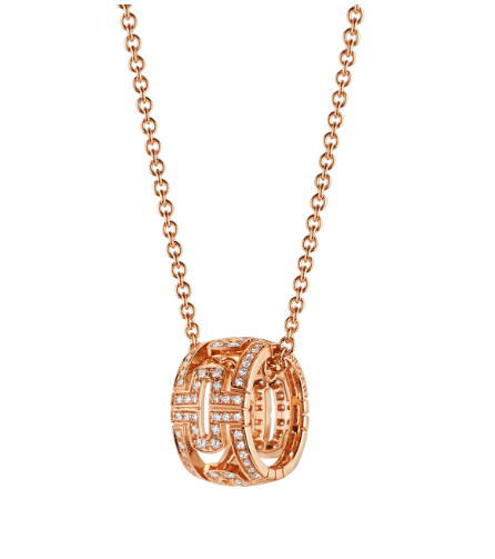 [Vintora]PARENTESI NECKLACE PINK GOLD DIAMOND